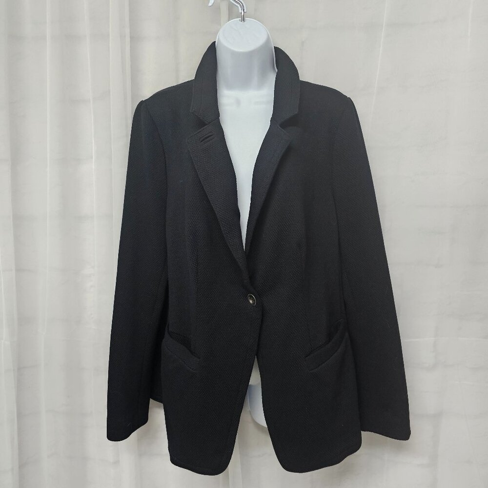 Lane Bryant Black Single Breasted Blazer Office Business Career Minimalist 16